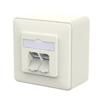 Buy METZ CONNECT Anschlussdose E-DAT C6A LSA++ 2 Port AP reinwei in Cyprus, Nicosia, Limassol, Larnaka, Pafos