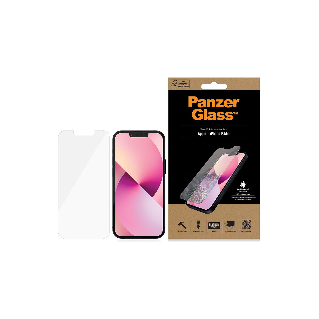 Buy PanzerGlass® für iPhone 13 mini Standard (antibakteriell) in Cyprus, Nicosia, Limassol, Larnaka, Pafos