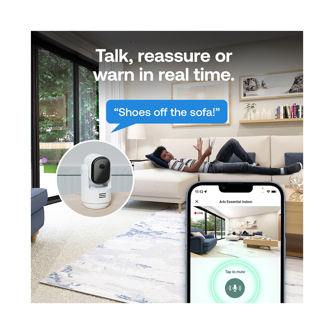 Buy ARLO Essential 3 2K Pan-Tilt-Zoom Indoor Security Camera in Cyprus, Nicosia, Limassol, Larnaka, Pafos