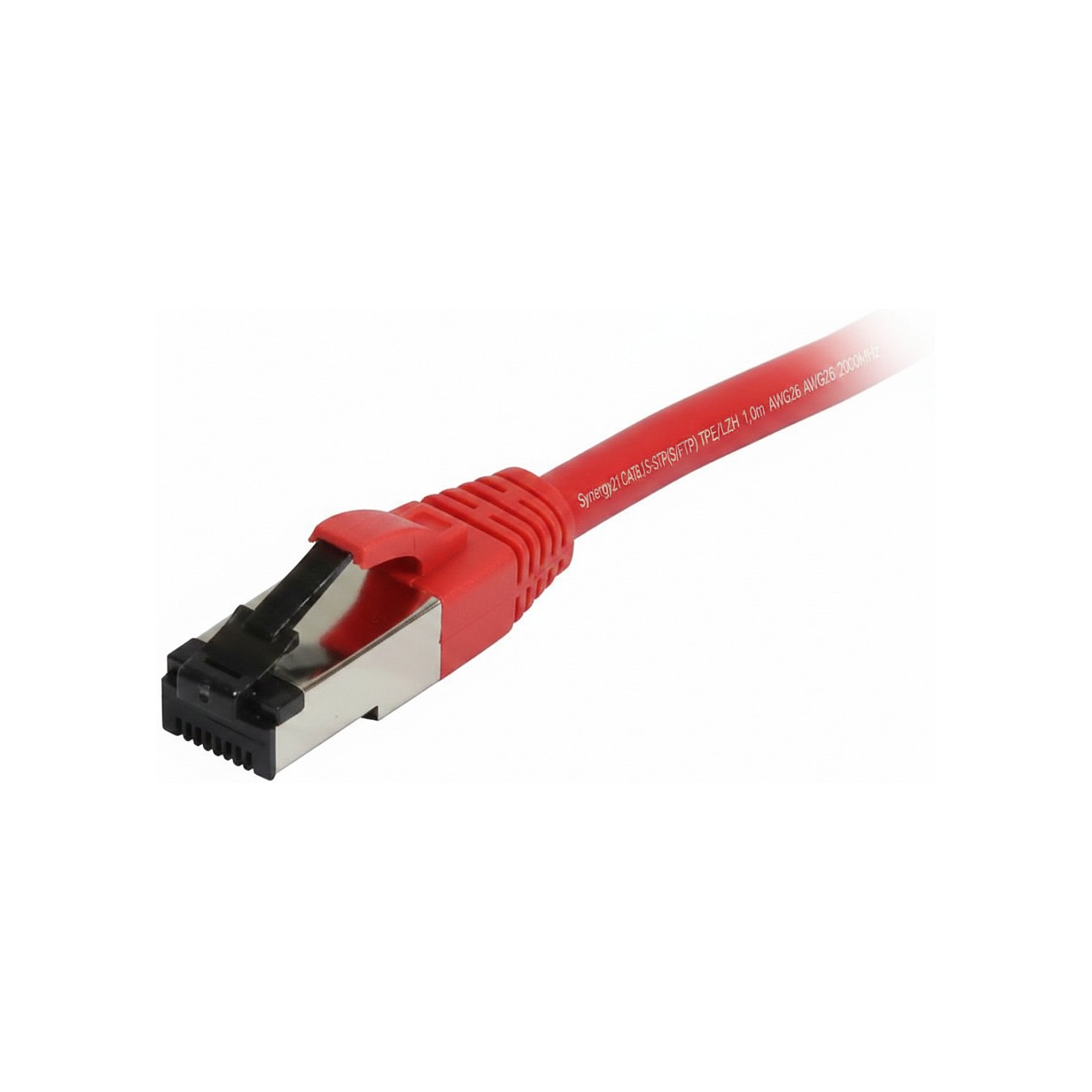 Buy Synergy21 Patchkabel RJ45, CAT8.1 2000Mhz, 1,0m, rot, S-STP(S FTP), TPE LSZH(SuperFlex), AWG26, in Cyprus, Nicosia, Limassol