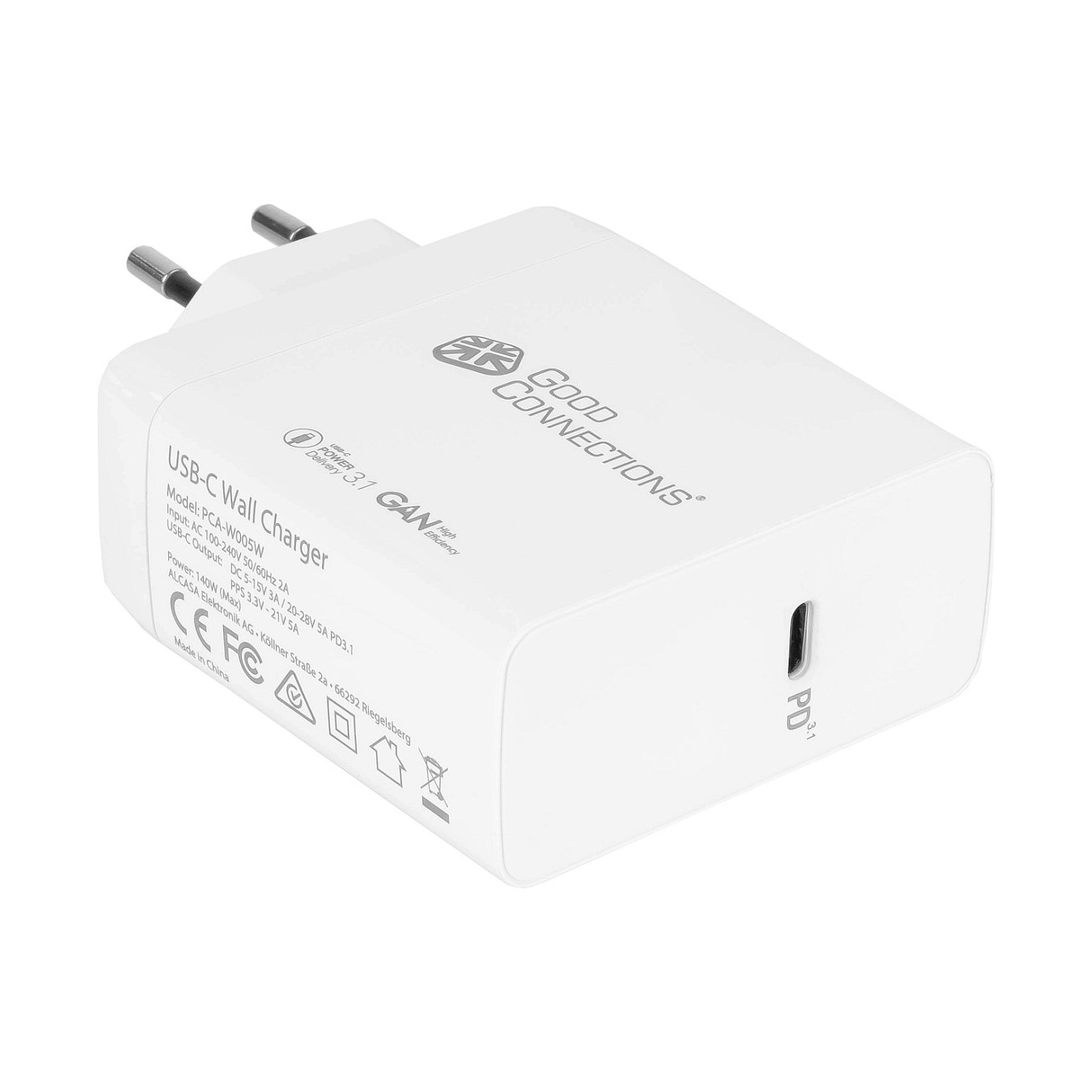 Buy GoodConnections Charger 140W USB-C QC5.0 incl. 1,2m USB-C Cable Weiß in Cyprus, Nicosia, Limassol, Larnaka, Pafos