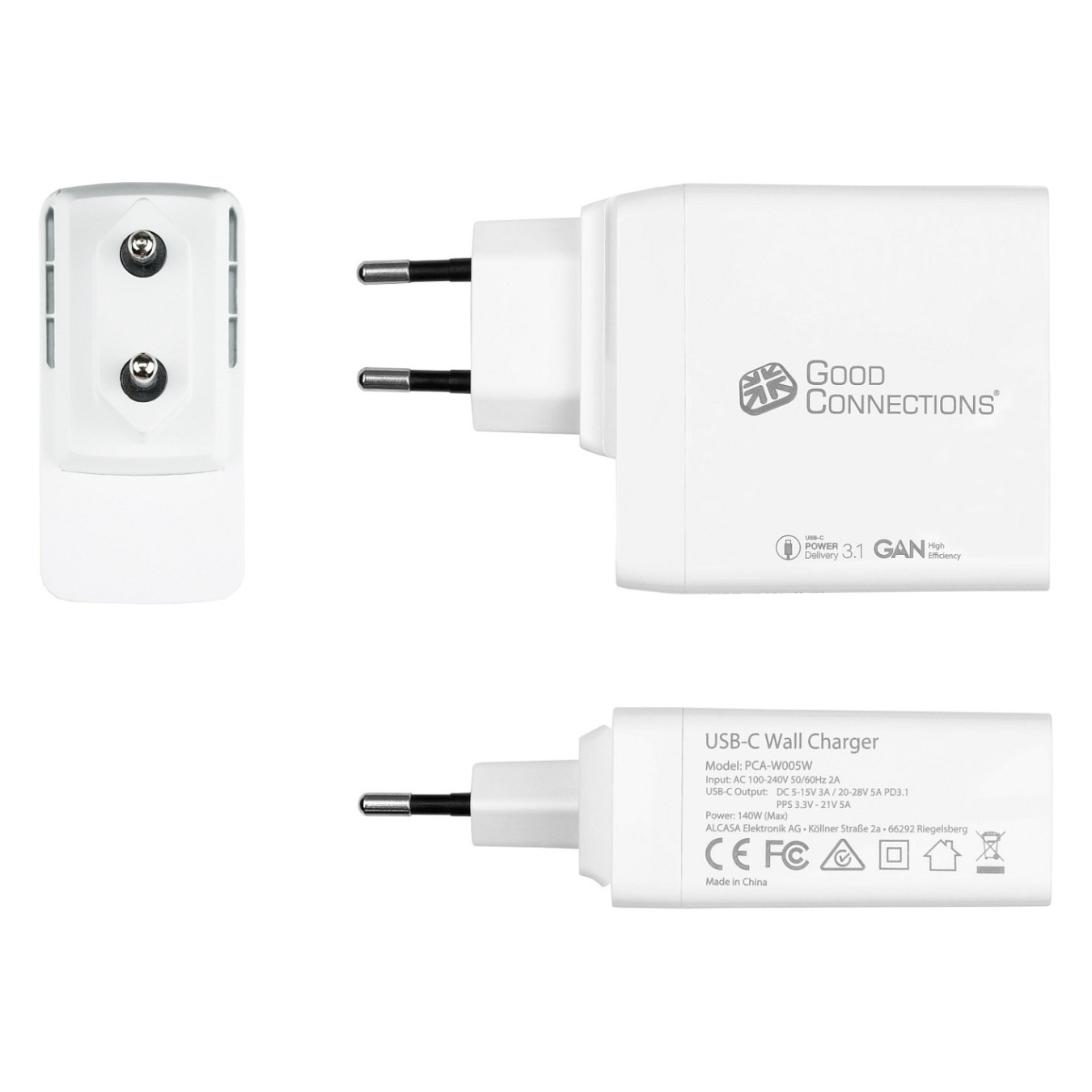 Buy GoodConnections Charger 140W USB-C QC5.0 incl. 1,2m USB-C Cable Weiß in Cyprus, Nicosia, Limassol, Larnaka, Pafos