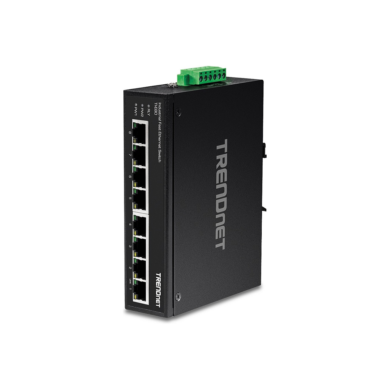 Buy TRENDnet TI-E80 Industrial Fast Ethernet DIN-Rail Switch 8-Port in Cyprus, Nicosia, Limassol, Larnaka, Pafos