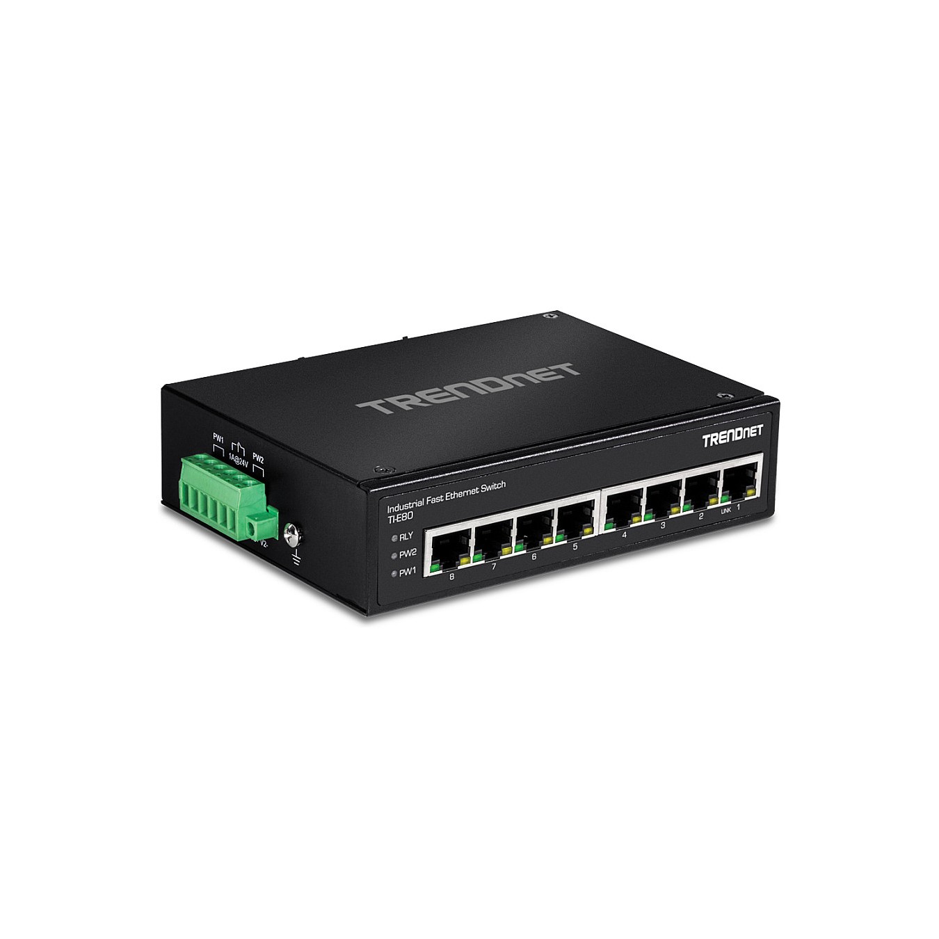 Buy TRENDnet TI-E80 Industrial Fast Ethernet DIN-Rail Switch 8-Port in Cyprus, Nicosia, Limassol, Larnaka, Pafos
