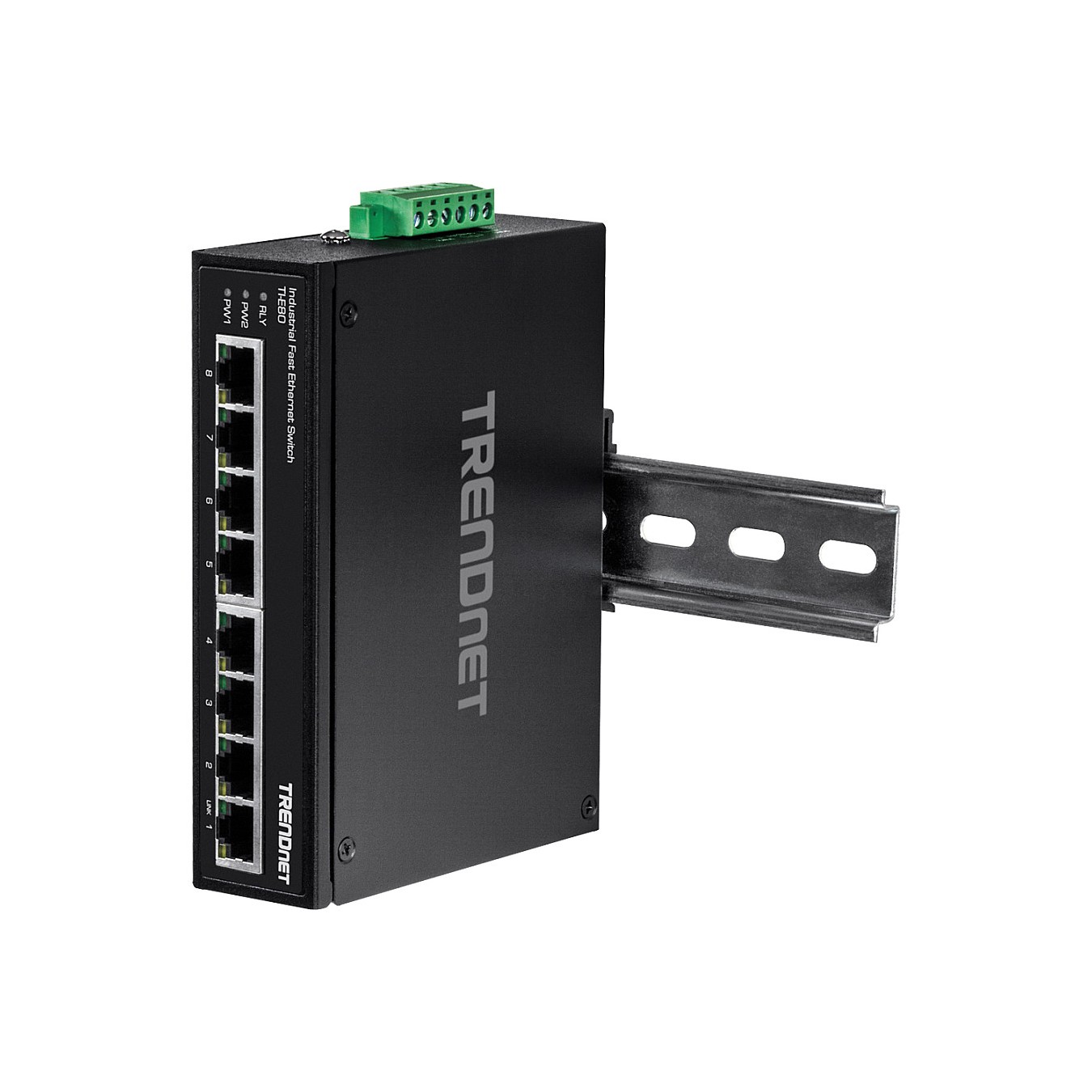 Buy TRENDnet TI-E80 Industrial Fast Ethernet DIN-Rail Switch 8-Port in Cyprus, Nicosia, Limassol, Larnaka, Pafos
