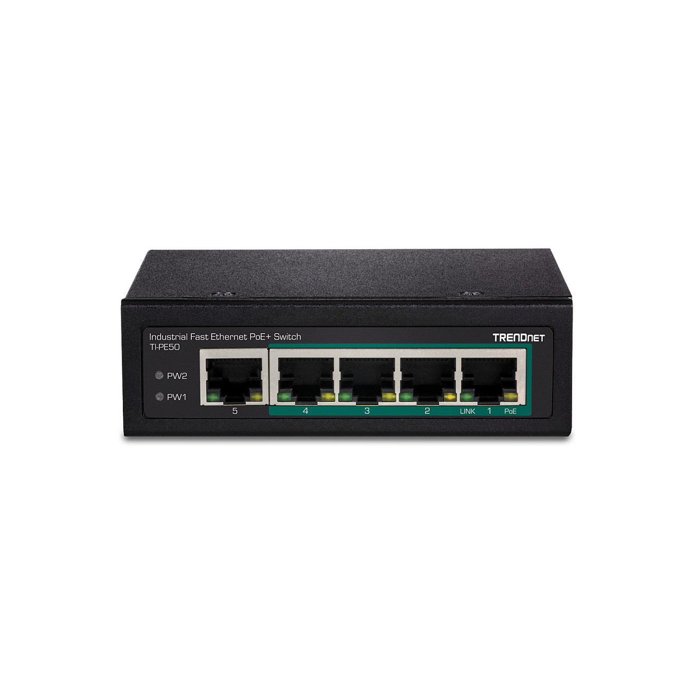 Buy TRENDnet TI-PE50 DIN-Rail Switch 5-Port Industrial Fast Ethernet PoE+ in Cyprus, Nicosia, Limassol, Larnaka, Pafos