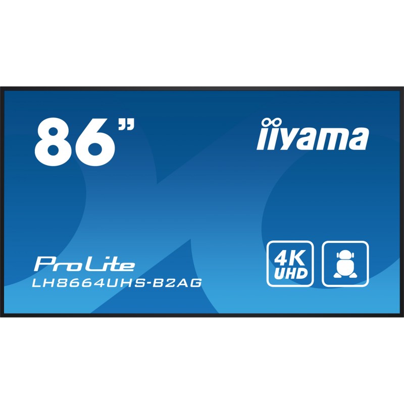 Buy iiyama LH8664UHS-B2AG - 86-inch 4K IPS Digital Signage Panel, Android 11, A5... in Cyprus, Nicosia, Limassol, Larnaka, Pafos