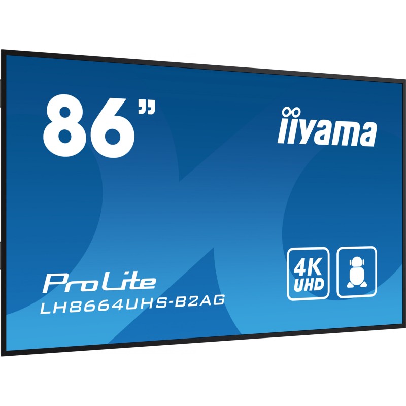 Buy iiyama LH8664UHS-B2AG - 86-inch 4K IPS Digital Signage Panel, Android 11, A5... in Cyprus, Nicosia, Limassol, Larnaka, Pafos