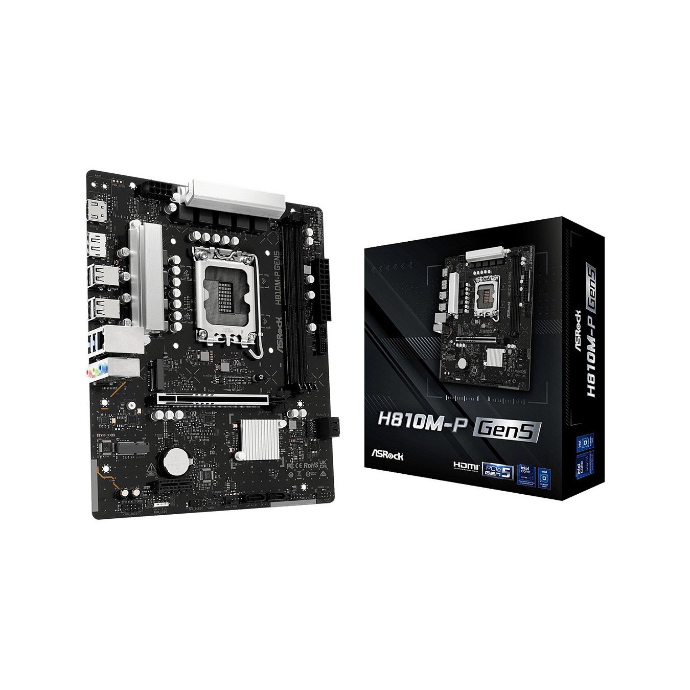 Buy ASROCK H810M-P GEN5 DDR5 Intel S1851 90-MXBUE0-A0UAYZ retail in Cyprus, Nicosia, Limassol, Larnaka, Pafos
