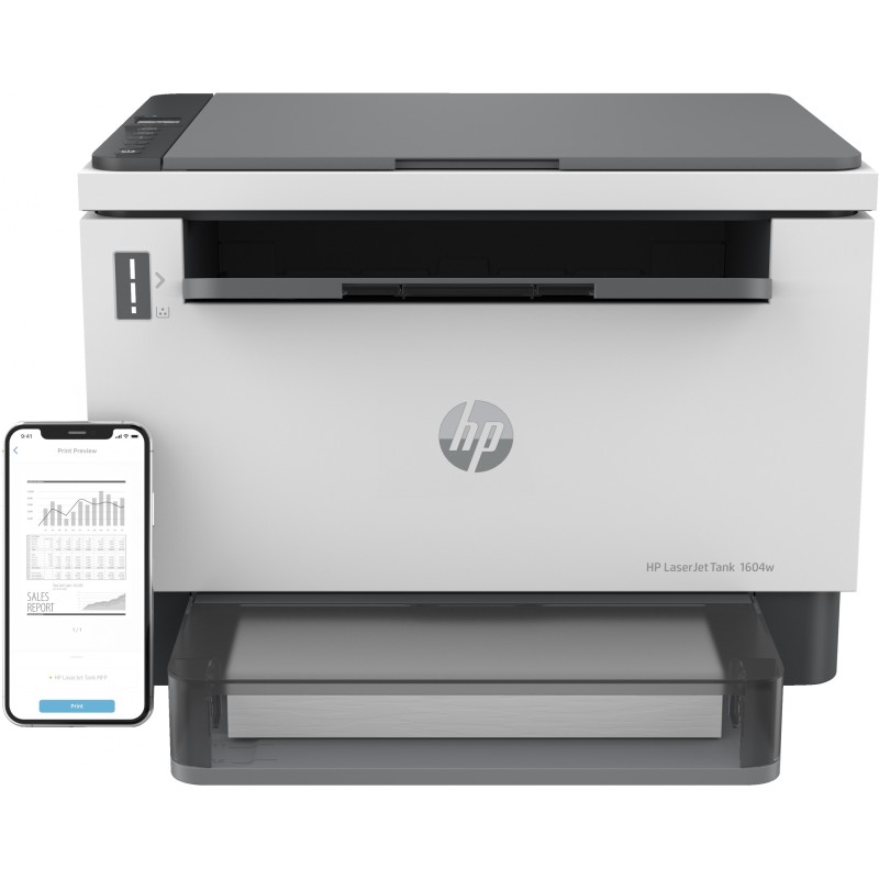 Buy HP LaserJet Tank MFP 1604w - Mono Laser 3-in-1 Printer, Black, Wi-Fi & Bluet... in Cyprus, Nicosia, Limassol, Larnaka, Pafos