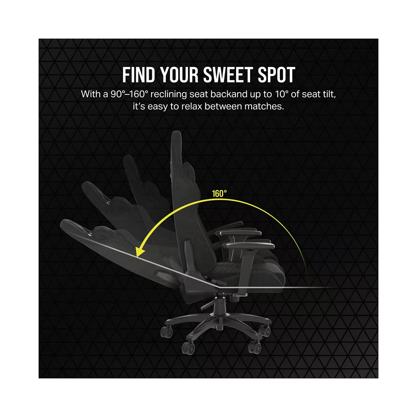 Buy CORSAIR Gaming Stuhl TC100 RELAXED - Fabric (Black) in Cyprus, Nicosia, Limassol, Larnaka, Pafos
