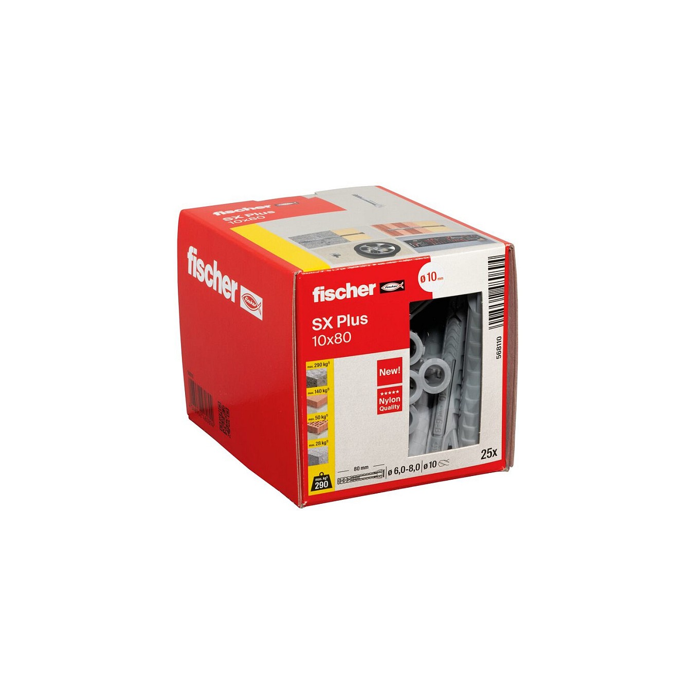 Buy Fischer Dübel SX Plus 10x80 25 St. in Cyprus, Nicosia, Limassol, Larnaka, Pafos