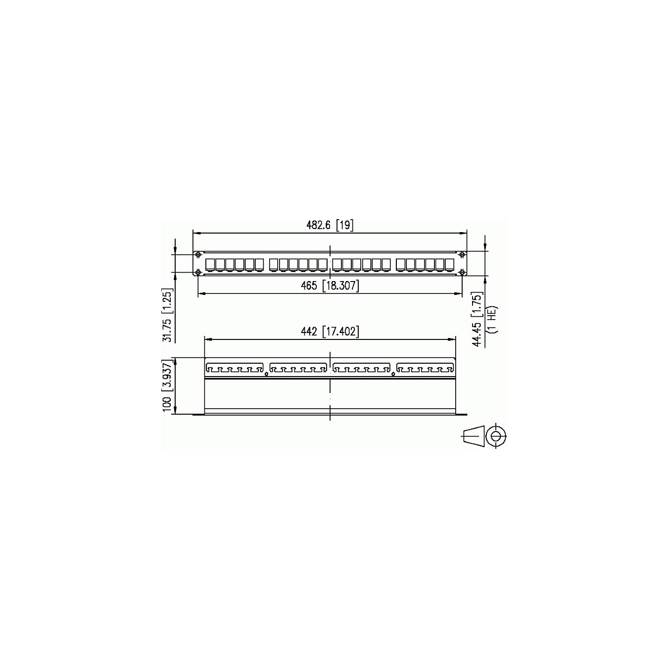 Buy Modul 19 Zoll Modultrger 1HE 24 Port Edelstahl. unbestckt in Cyprus, Nicosia, Limassol, Larnaka, Pafos