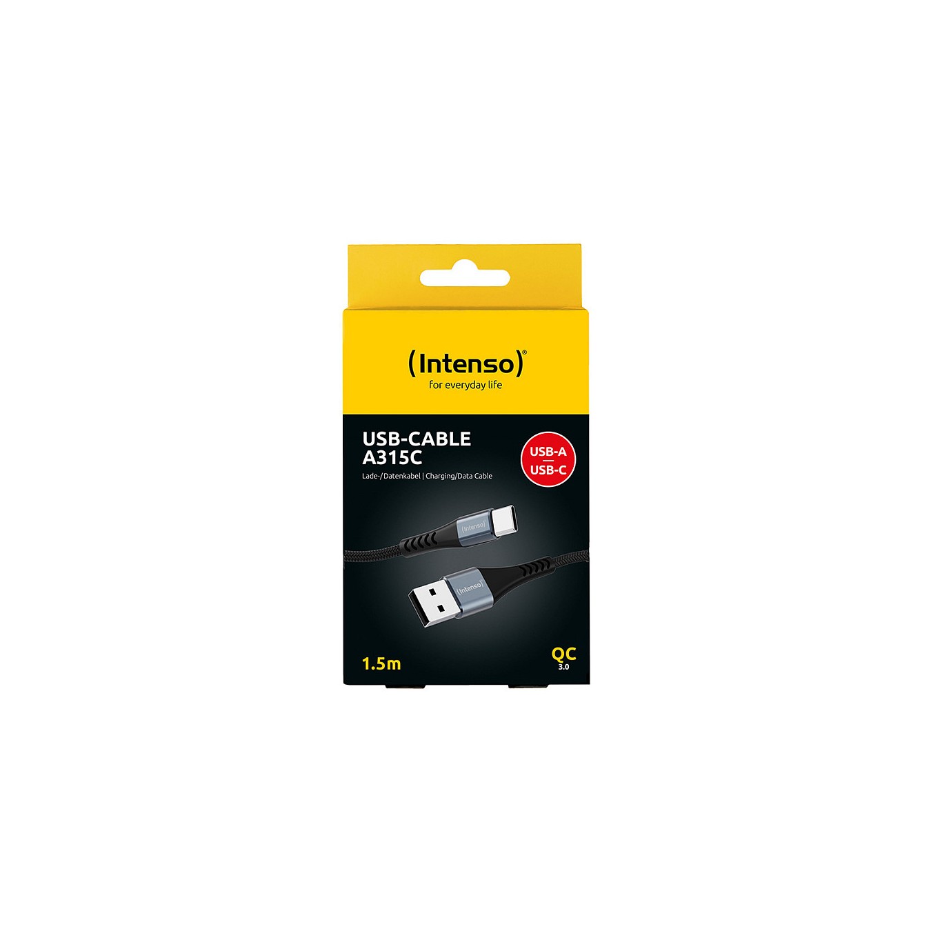 Buy Intenso USB Lade- + Datenkabel A315C USB-A to USB-C schwarz 1,5m in Cyprus, Nicosia, Limassol, Larnaka, Pafos