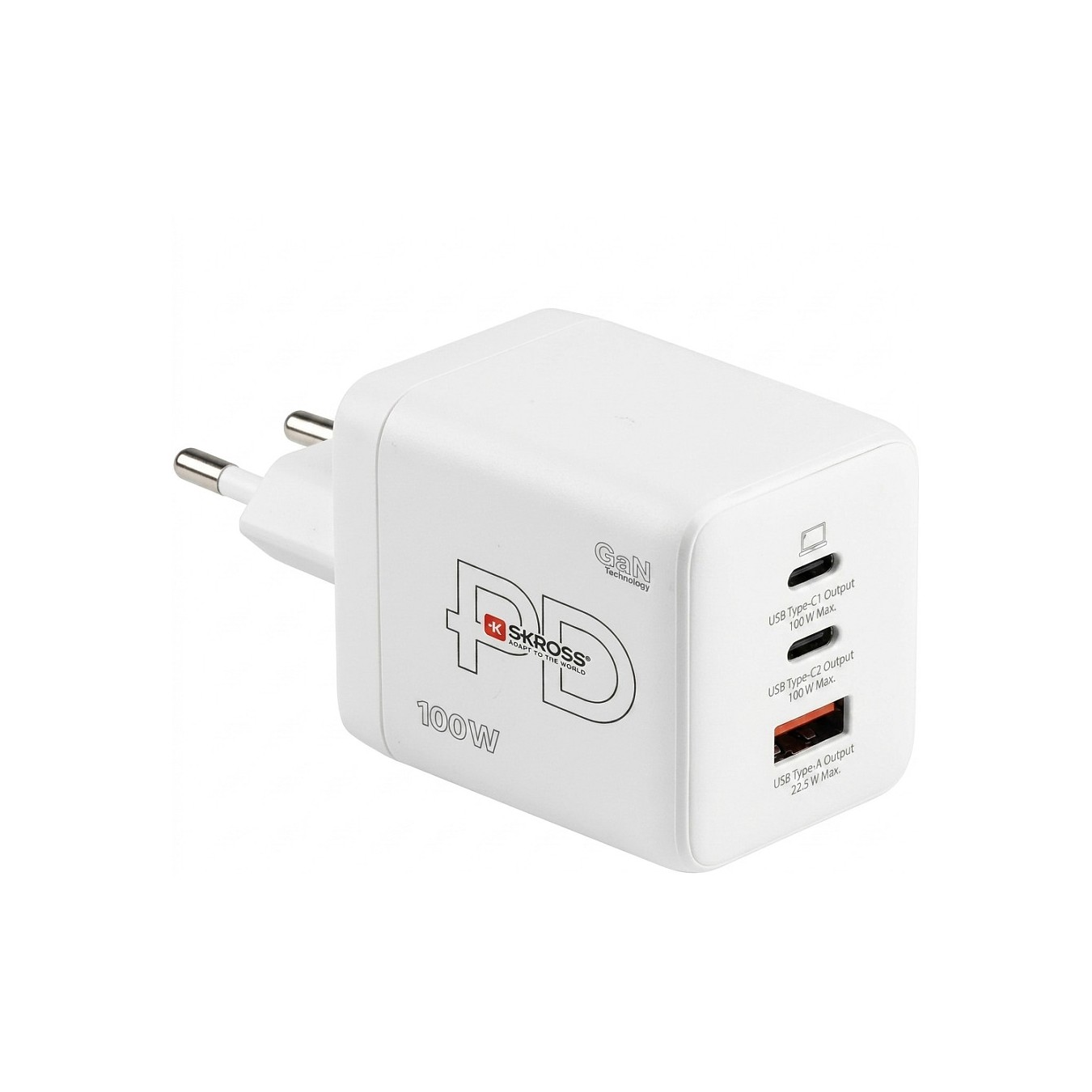 Buy Skross Power Charger Combo+, 2x USB-C, 1x USB-A, GaN, 100W in Cyprus, Nicosia, Limassol, Larnaka, Pafos