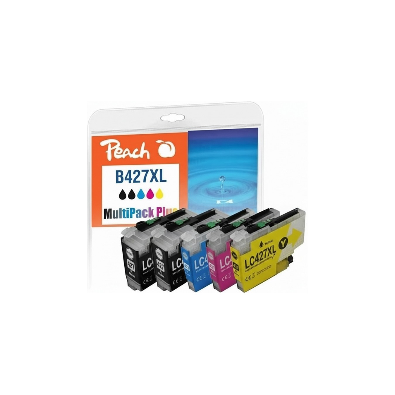 Buy Peach Patrone Brother LC-427XL MutliPackPlus 2xbk+1c,m,y remanufactured in Cyprus, Nicosia, Limassol, Larnaka, Pafos