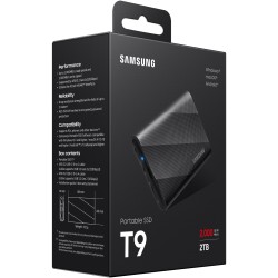 Buy Samsung Portable SSD T9 - MU-PG2T0B - 2TB, USB-C 3.2 Gen2 (10Gbps), Black, 2... in Cyprus, Nicosia, Limassol, Larnaka, Pafos