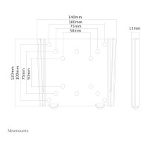 Buy Wandhalterung für Flachbildschirme bis 30' (76 cm) 30KG FPMA-W25BLACK Neomounts in Cyprus, Nicosia, Limassol, Larnaka, Pafos