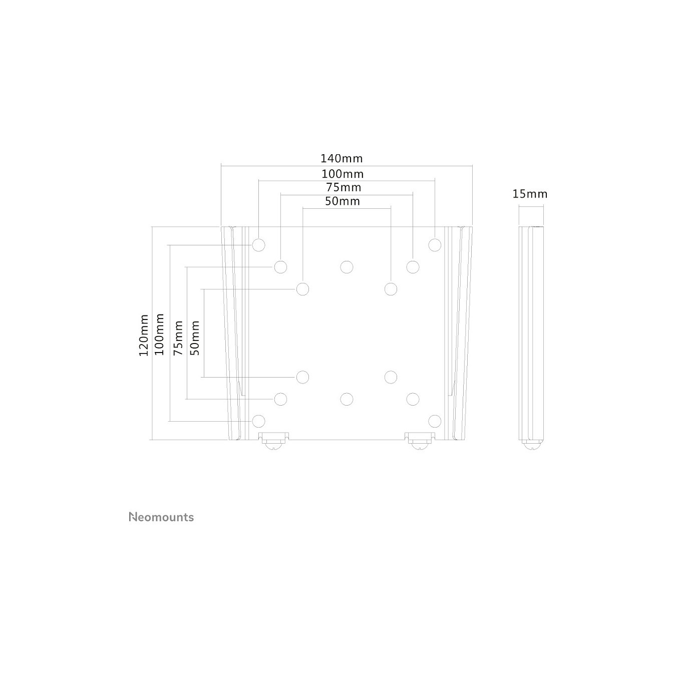 Buy Wandhalterung für Flachbildschirme bis 30' (76 cm) 30KG FPMA-W25BLACK Neomounts in Cyprus, Nicosia, Limassol, Larnaka, Pafos