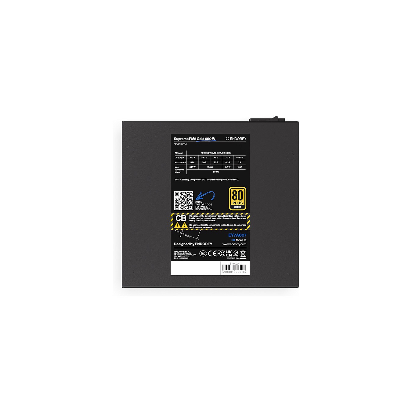 Buy 650W ENDORFY Supremo FM5 Gold 650 W (schwarz, 3x PCIe, Kabelmanagement, 650 Watt) in Cyprus, Nicosia, Limassol, Larnaka, Paf