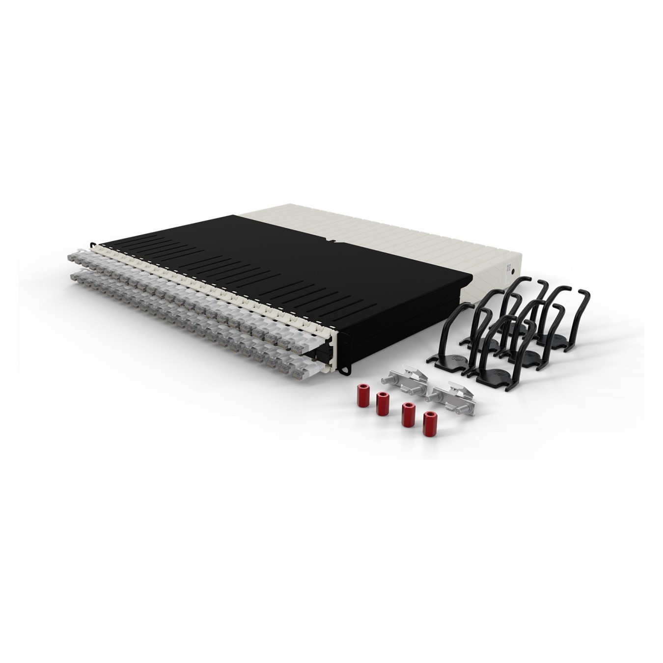 Buy Patchbox patchbox.one Kabeleinzugssystem 8RU STP (0.8 m) mit 24 Kassetten. Patchkabel Cat. 6a. U FTP. PoE. Kabel weiß in Cyp