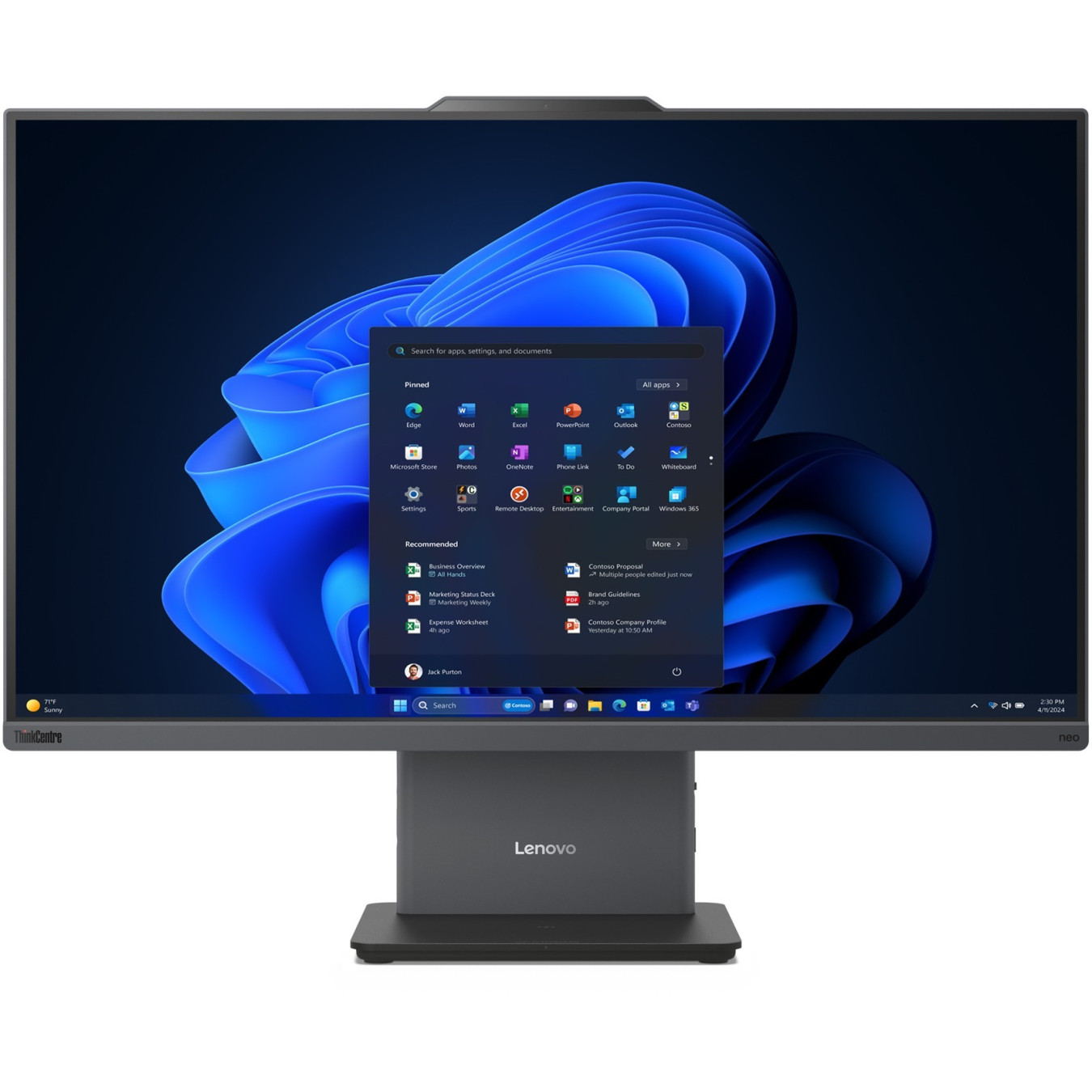 Lenovo ThinkCentre neo 50a G5 - i7-13620H, 27" FHD IPS, 16GB DDR5, 512GB SSD, Luna Grey, Windows 11 Pro