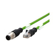 Buy METZ CONNECT Verbindungsleitung M12 ST-RJ45 ST 4-pol D-kodiert gerade-gerade Schleppkette Torsion 2m in Cyprus, Nicosia, Lim