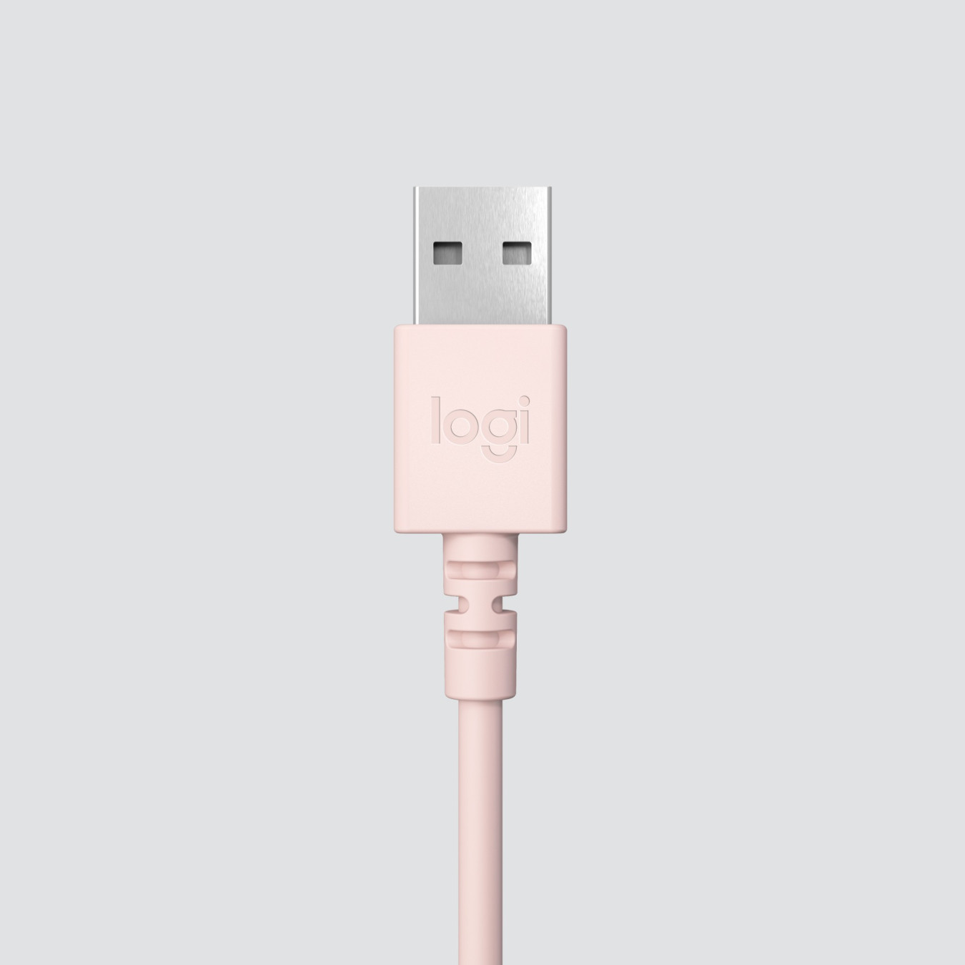 Logitech H390 USB-A Wired On-Ear Headset - Rose, Boom Microphone, In-line Mute & Rotary Volume, 1.9m Cable