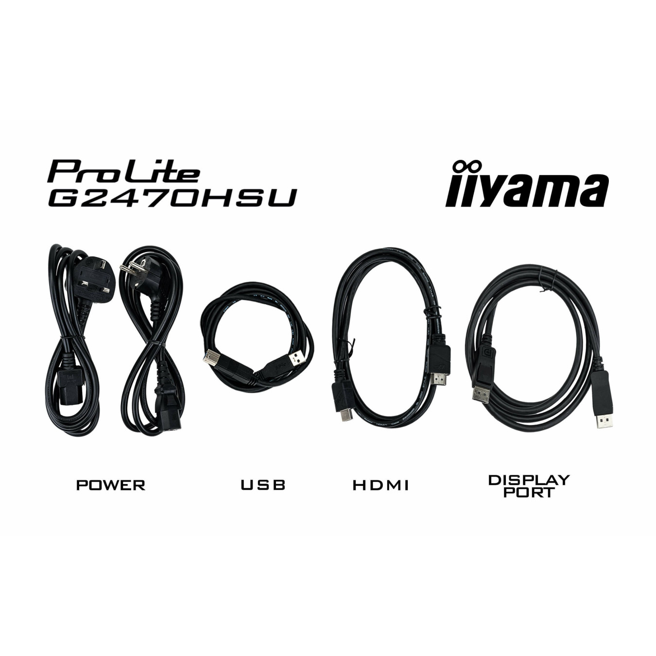 iiyama G-MASTER G2470HSU-B6 - 23.8" Fast IPS FHD Gaming Monitor 180Hz 0.2ms HDMI+DP+USB, Black