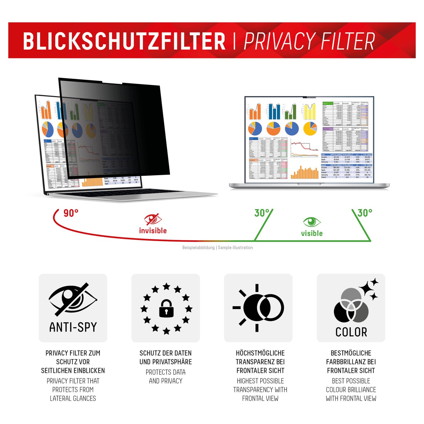 Buy DISPLEX Privacy Safe Blickschutzfilter Uni (randlos)13,3', 16:10 in Cyprus, Nicosia, Limassol, Larnaka, Pafos