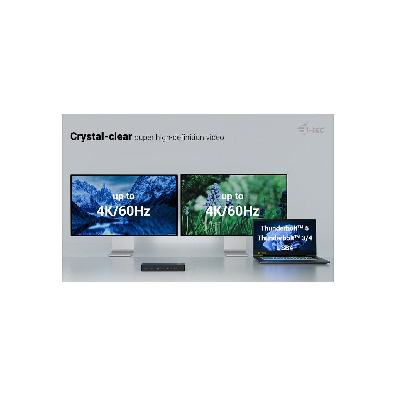 Buy D I-TEC Thunderbolt 4 Intelligent Dual Display DS 1x TB4 2x DP 1x GLAN 1x USB-C Gen2 3x USB-A Gen2 1x USB 2.0 1x Audi... in 
