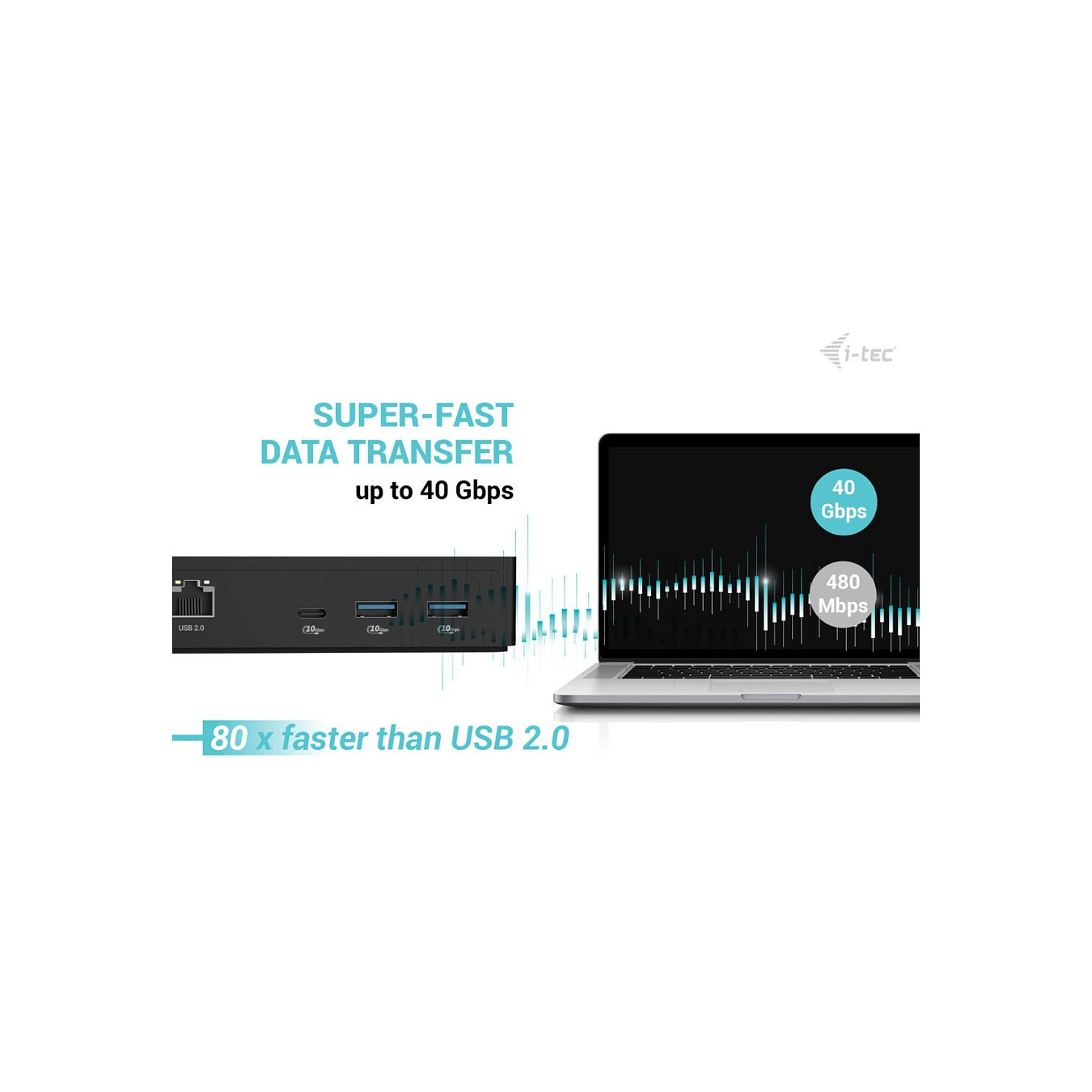 Buy D I-TEC Thunderbolt 4 Intelligent Dual Display DS 1x TB4 2x DP 1x GLAN 1x USB-C Gen2 3x USB-A Gen2 1x USB 2.0 1x Audi... in 