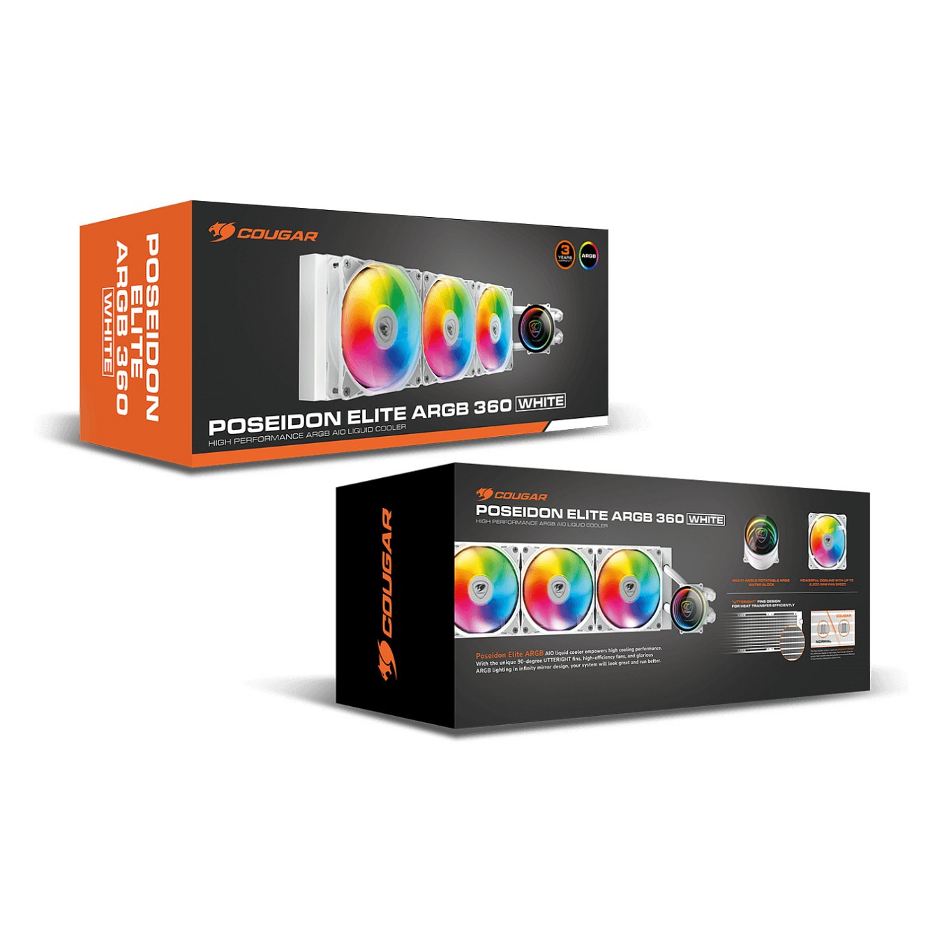 Buy K COUGAR CPU Wasserkühlung Poseidon Elite 360, ARGB, Schwarz in Cyprus, Nicosia, Limassol, Larnaka, Pafos