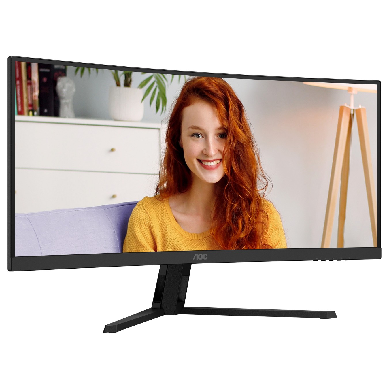 Buy AOC 86,3cm (34') CU34B3E 21:09 HDMI+DP Curved black in Cyprus, Nicosia, Limassol, Larnaka, Pafos