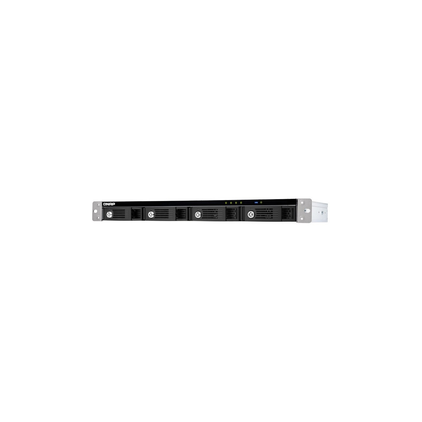 QNAP TR-004U - 4-Bay 1U Short-Depth Rackmount USB-C 3.2 Gen1 Hardware RAID Enclosure (Black/Grey)