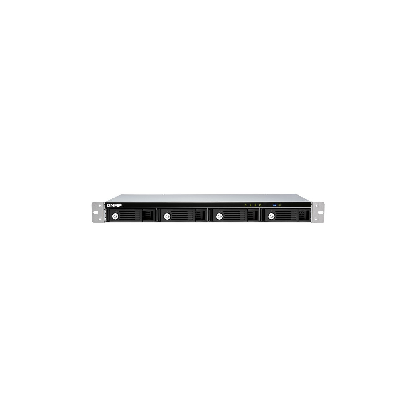 QNAP TR-004U - 4-Bay 1U Short-Depth Rackmount USB-C 3.2 Gen1 Hardware RAID Enclosure (Black/Grey)