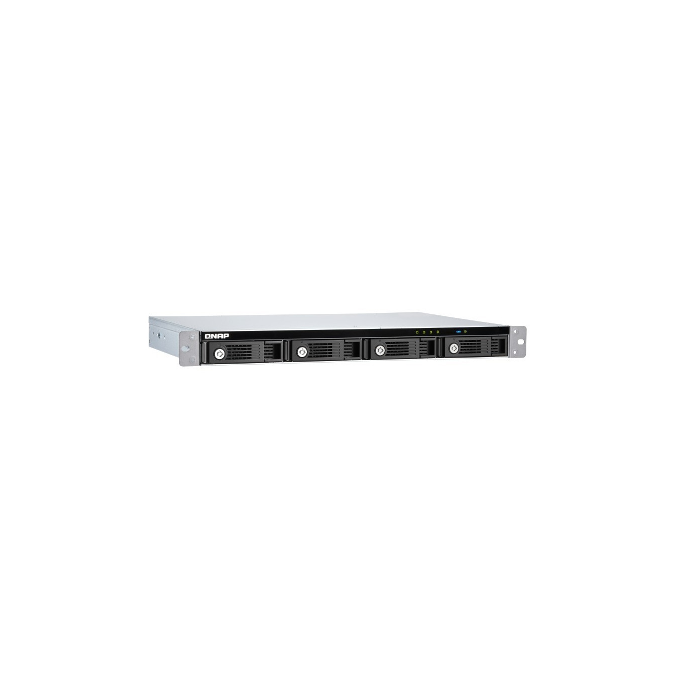 QNAP TR-004U - 4-Bay 1U Short-Depth Rackmount USB-C 3.2 Gen1 Hardware RAID Enclosure (Black/Grey)