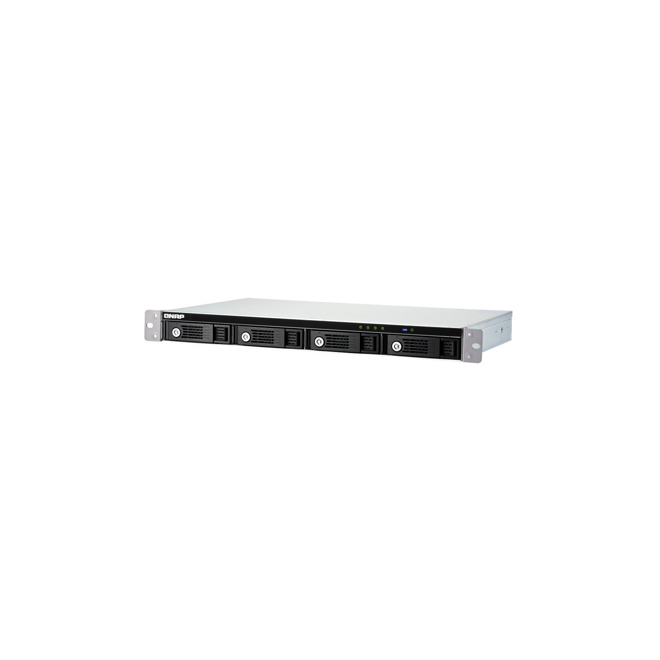 QNAP TR-004U - 4-Bay 1U Short-Depth Rackmount USB-C 3.2 Gen1 Hardware RAID Enclosure (Black/Grey)