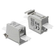 Buy RJ45 Kupplung Cat.6A Buchse zu Buchse mit Staubschutzklappe für Hutschienen Montage ungeschirmt grau weiß in Cyprus, Nicosia