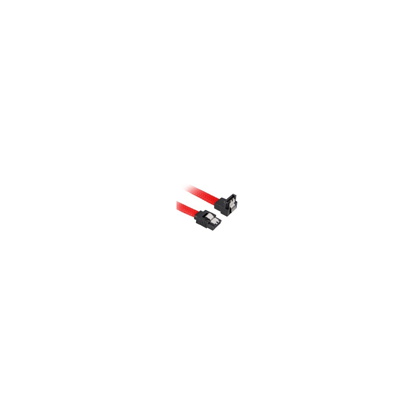 Sharkoon SATA III Sleeved Cable 90° - 0.6 m - Red, 6 Gbit/s — Buy in Cyprus with Fast Delivery