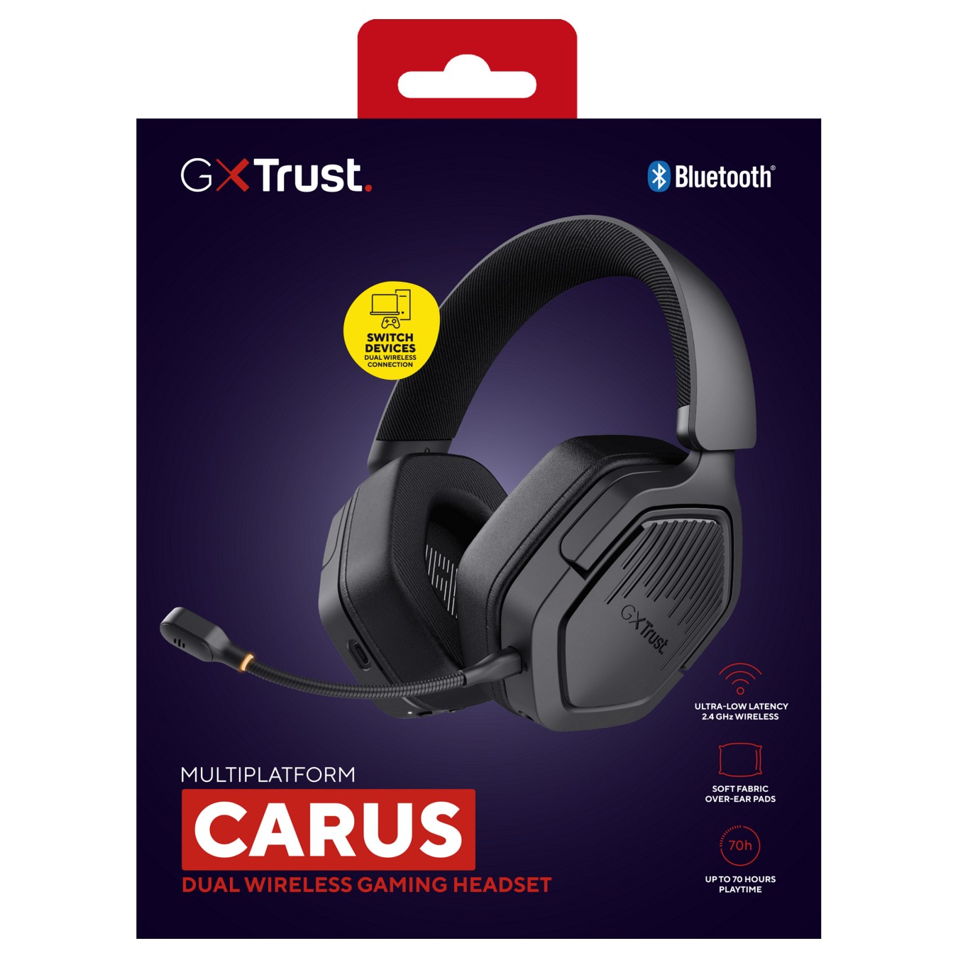 Buy Trust GXT493 Carus Wireless Headset BLK - Headset - 20 KHz in Cyprus, Nicosia, Limassol, Larnaka, Pafos