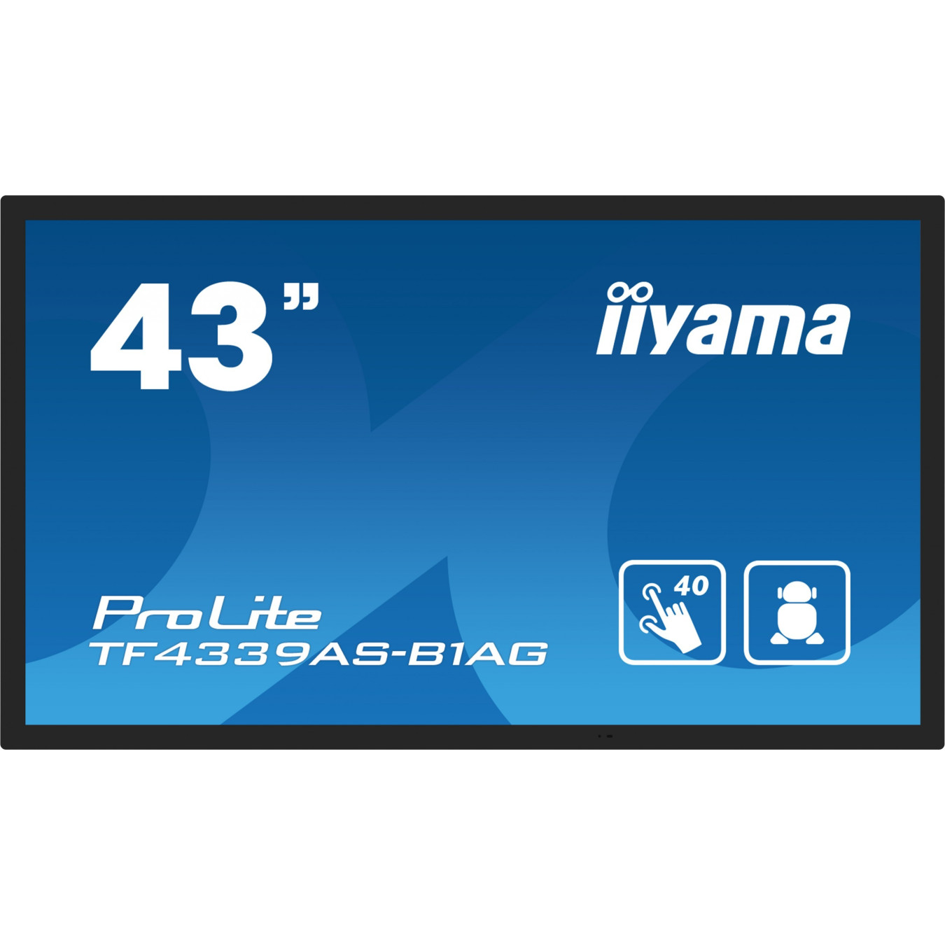 iiyama TF4339AS-B1AG - 43" 4K IPS M-Touch Display, Android 11, 4GB/32GB, Black, IP54 — Buy in Cyprus with Fast Delivery