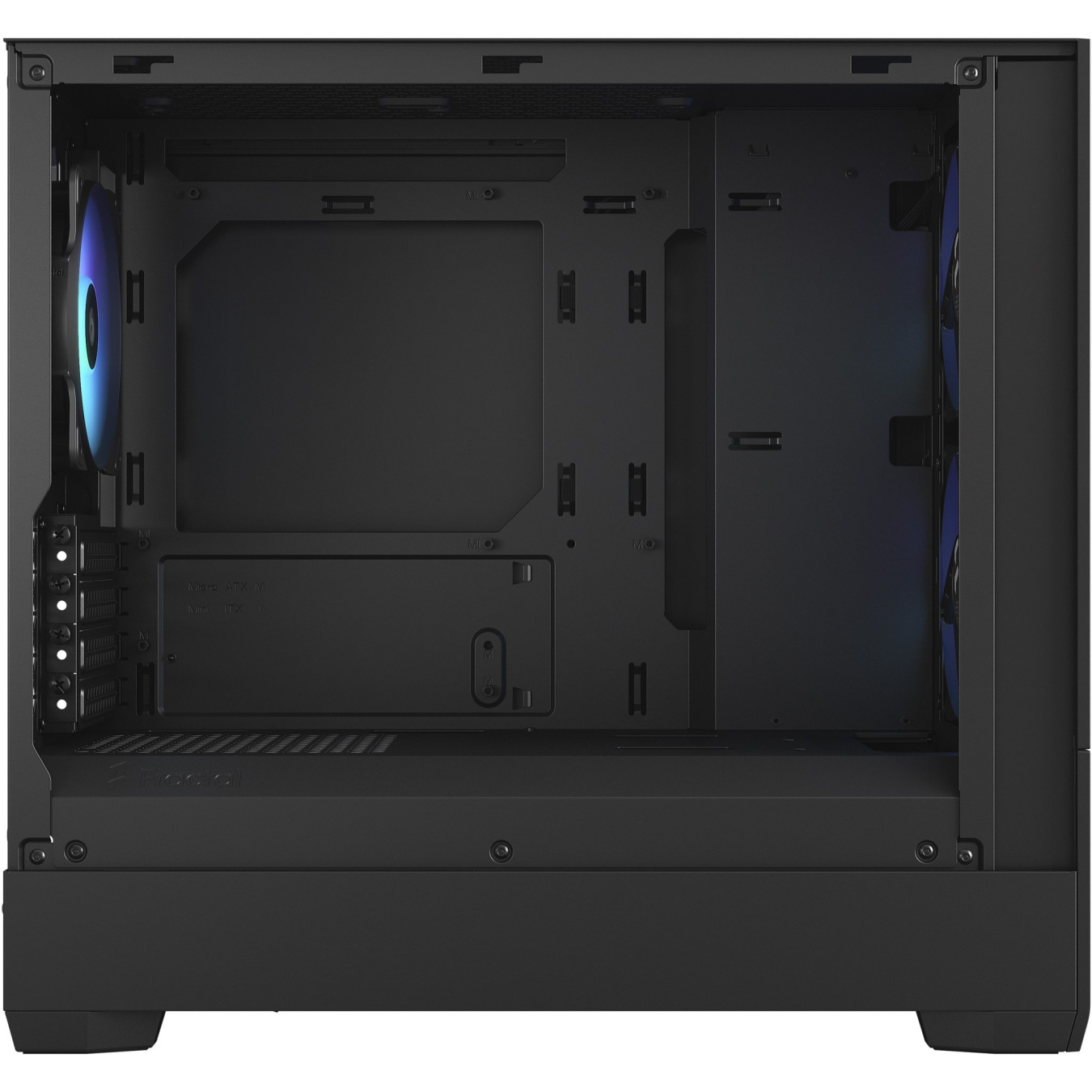 Fractal Design Pop Mini Air - Mini Tower PC Case - Black, Tempered Glass, microATX/Mini-ITX, RGB Fans
