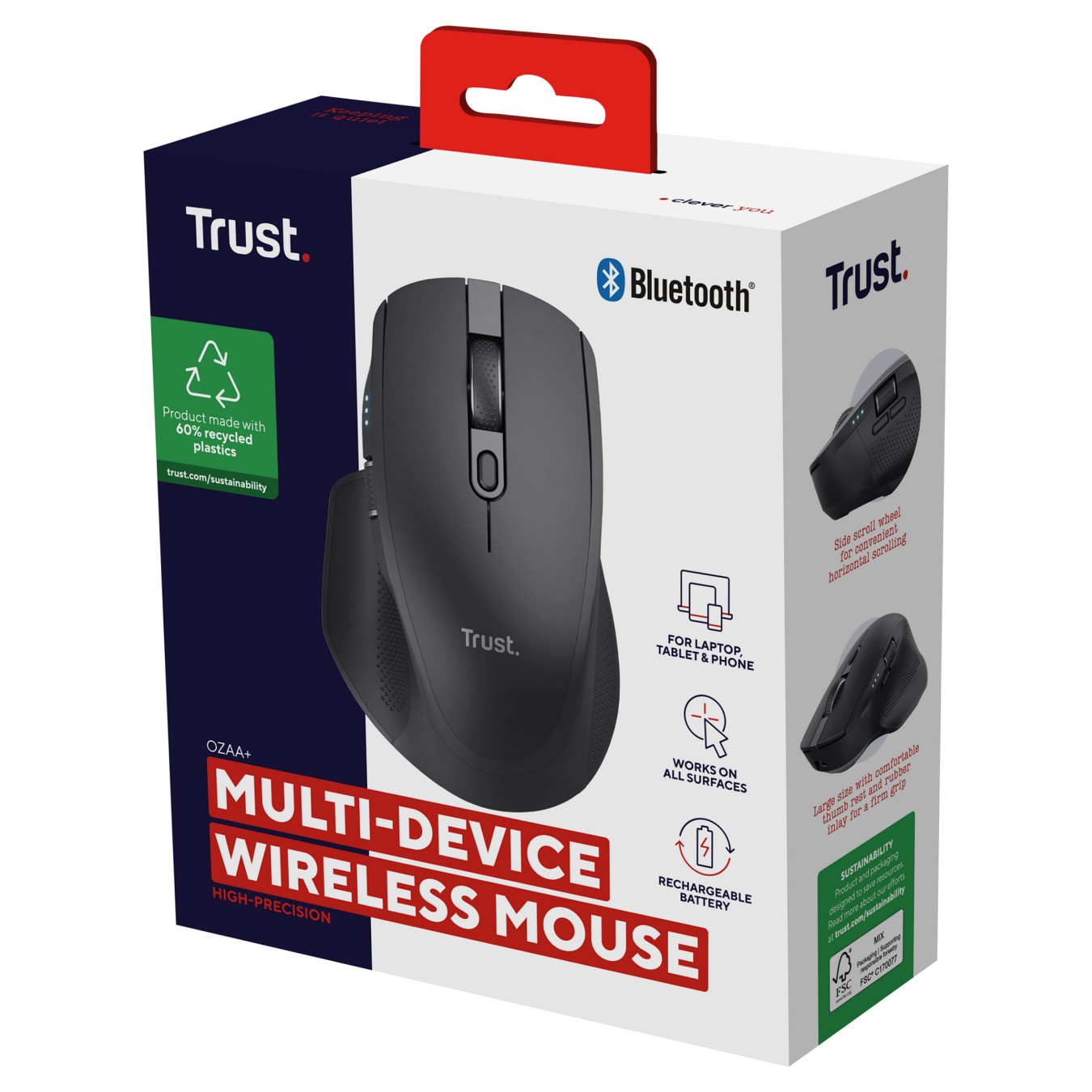 Buy Trust Ozaa+ Multi-Connect Wireless Mouse Black in Cyprus, Nicosia, Limassol, Larnaka, Pafos