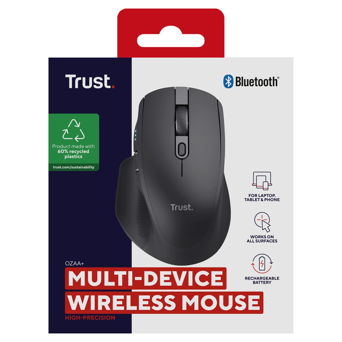 Buy Trust Ozaa+ Multi-Connect Wireless Mouse Black in Cyprus, Nicosia, Limassol, Larnaka, Pafos