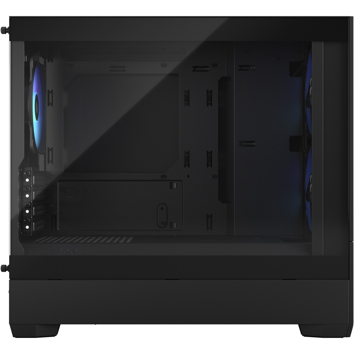 Fractal Design Pop Mini Air - Mini Tower PC Case - Black, Tempered Glass, microATX/Mini-ITX, RGB Fans