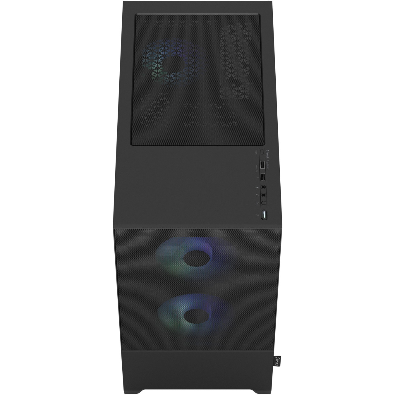 Fractal Design Pop Mini Air - Mini Tower PC Case - Black, Tempered Glass, microATX/Mini-ITX, RGB Fans