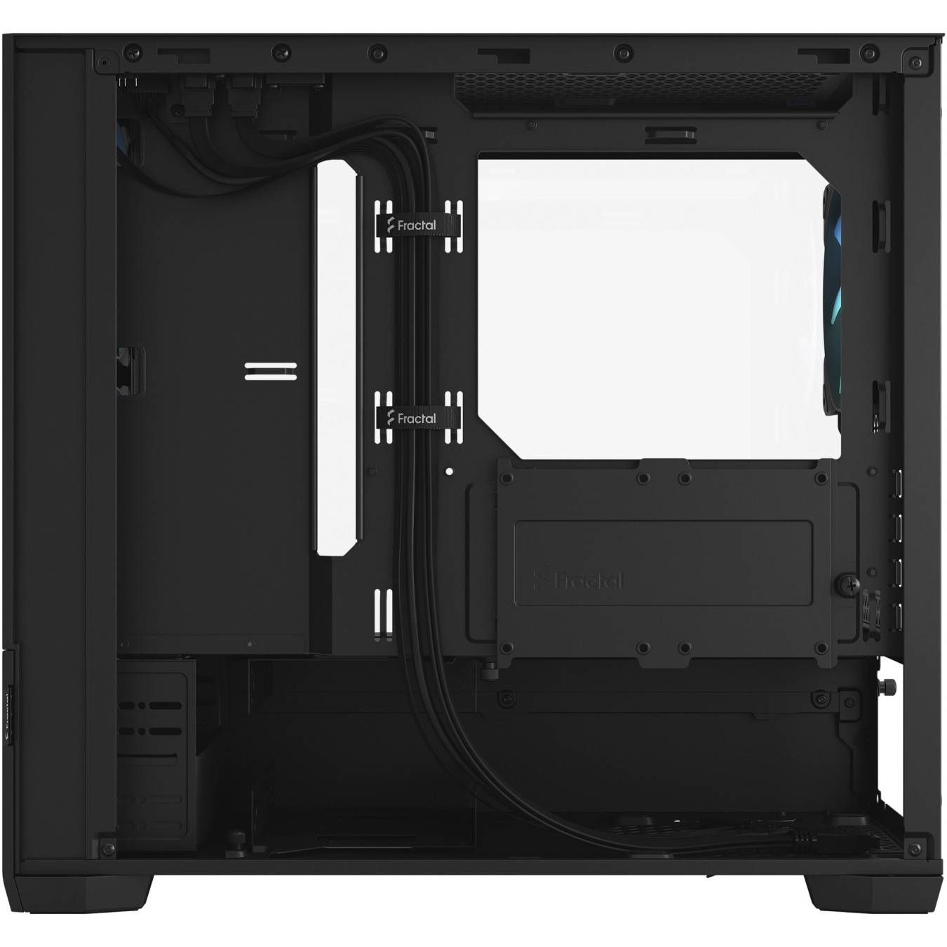 Fractal Design Pop Mini Air - Mini Tower PC Case - Black, Tempered Glass, microATX/Mini-ITX, RGB Fans
