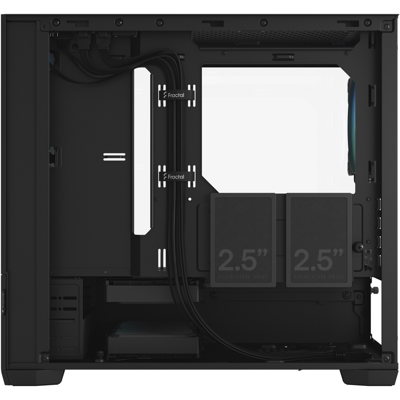 Fractal Design Pop Mini Air - Mini Tower PC Case - Black, Tempered Glass, microATX/Mini-ITX, RGB Fans