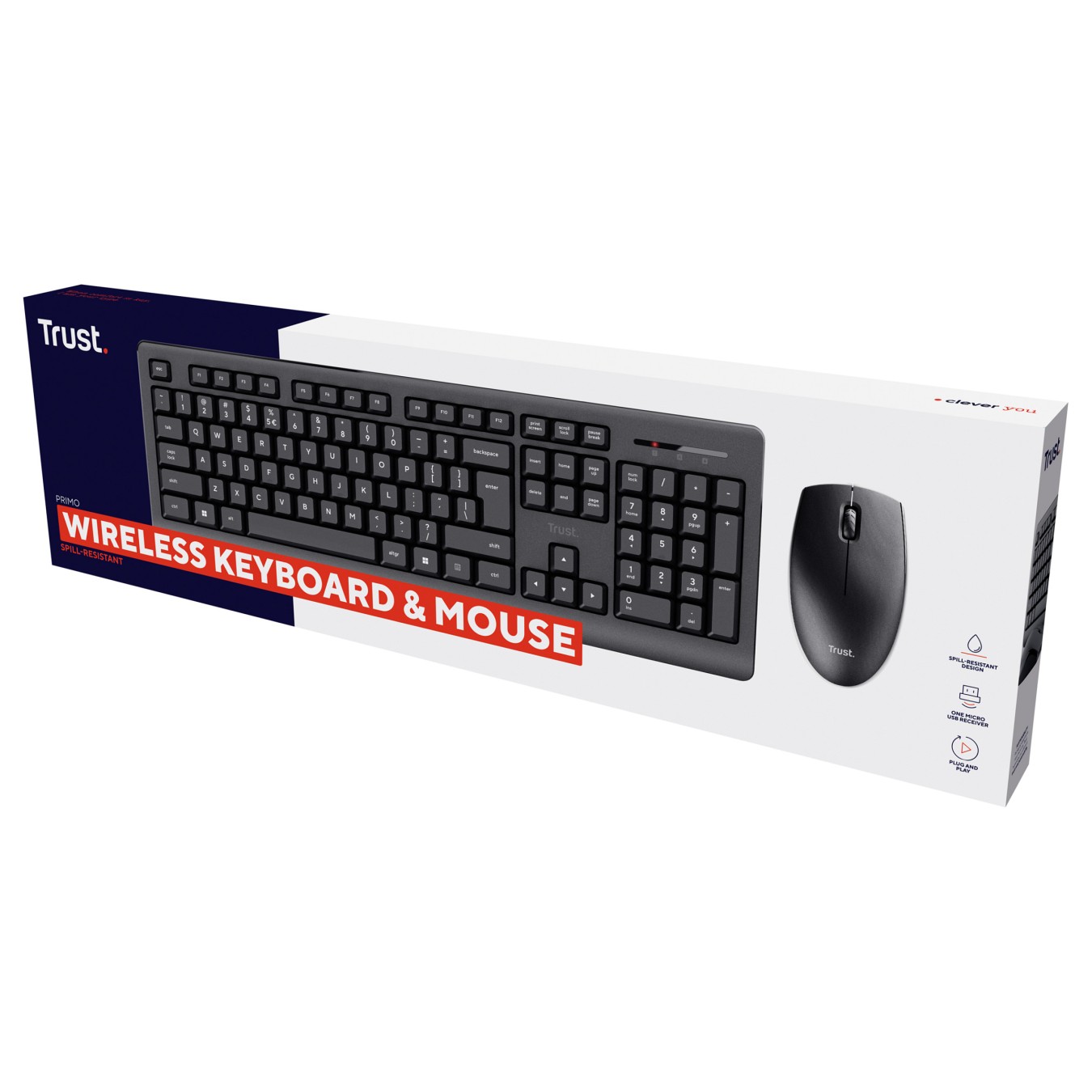 Buy Trust Primo Wireless Desktopset DE in Cyprus, Nicosia, Limassol, Larnaka, Pafos